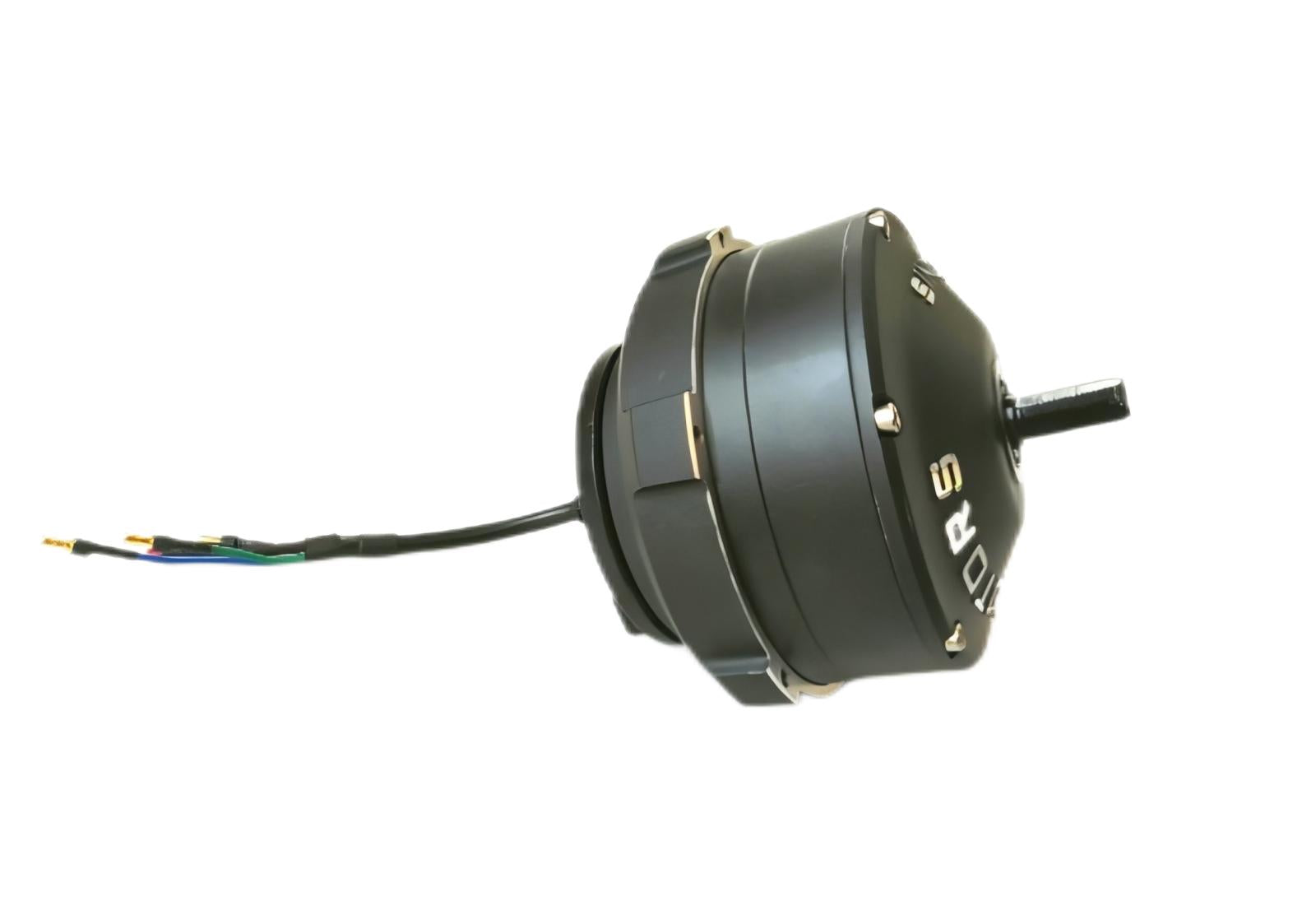 Dualtron Togo 36V motor in black with wiring attached.