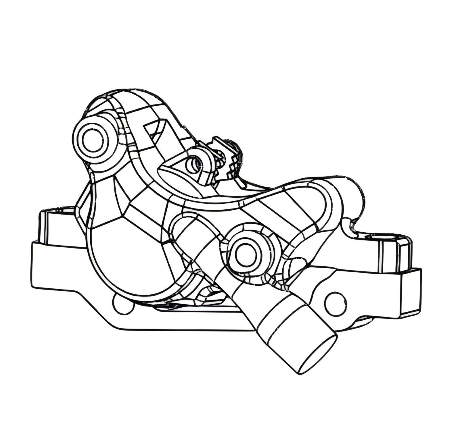 Dualtron X Limited Brake Caliper with 200MM rear oil line diagram.