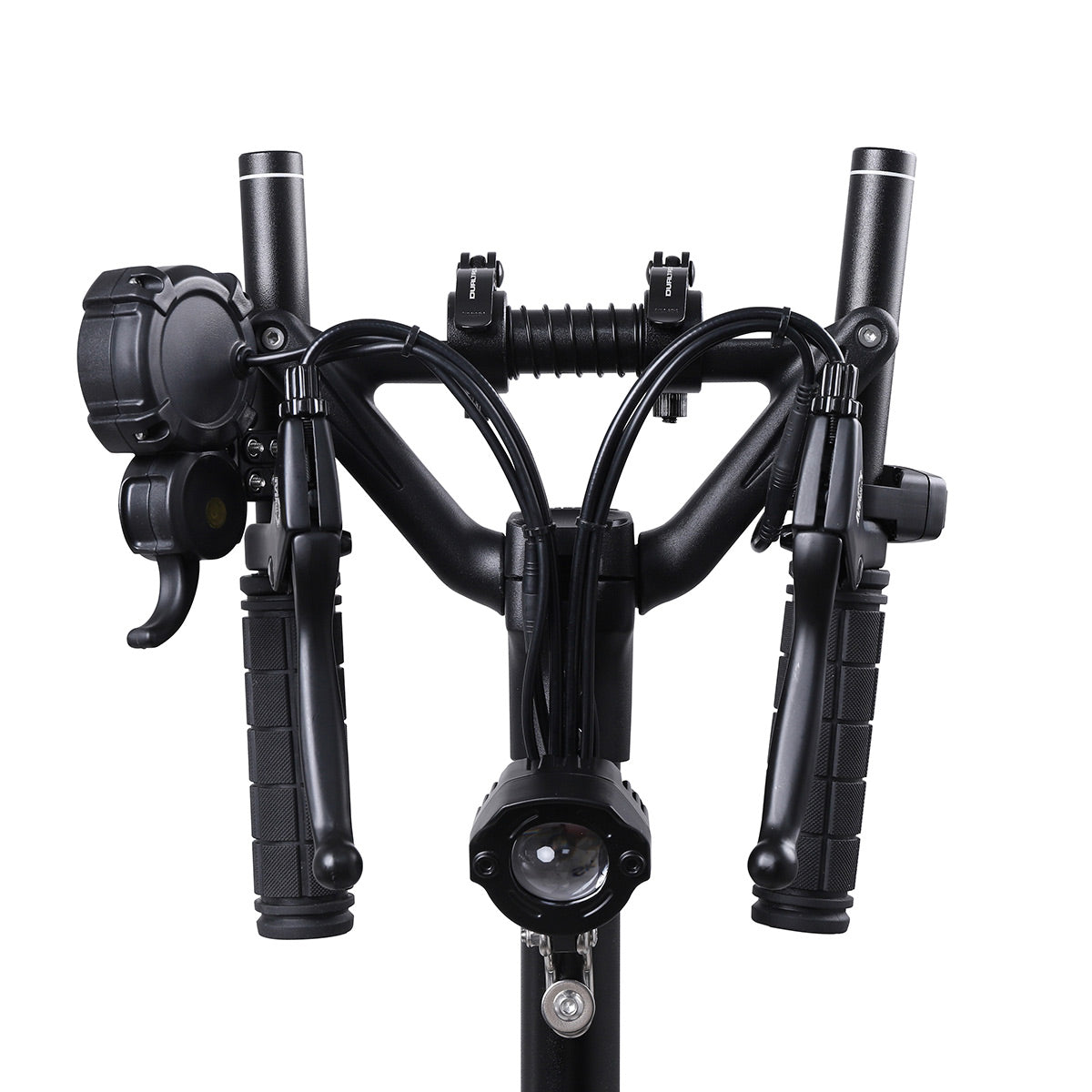 Dualtron Forever scooter handlebars with dual motor system for smooth and powerful rides.