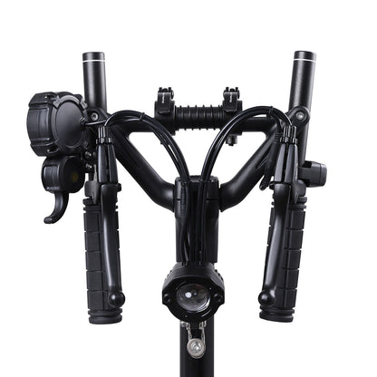 Dualtron Forever scooter handlebars with dual motor system for smooth and powerful rides.