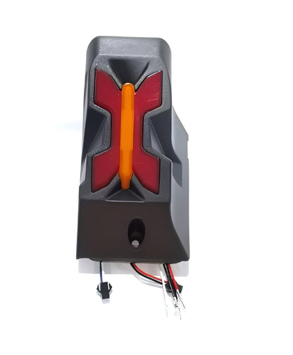 Dualtron X Limited rear light with X-shaped design and wiring.