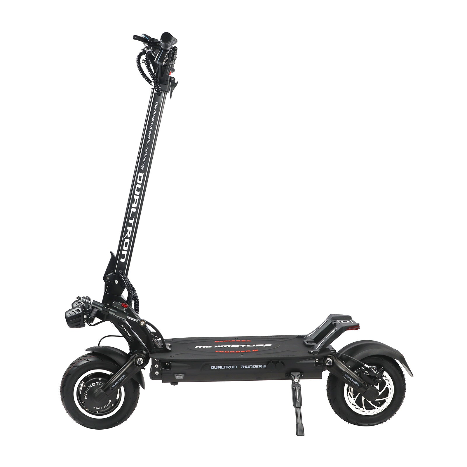 Dualtron Thunder 3 electric scooter with IPX5 waterproof rating and upgraded features.