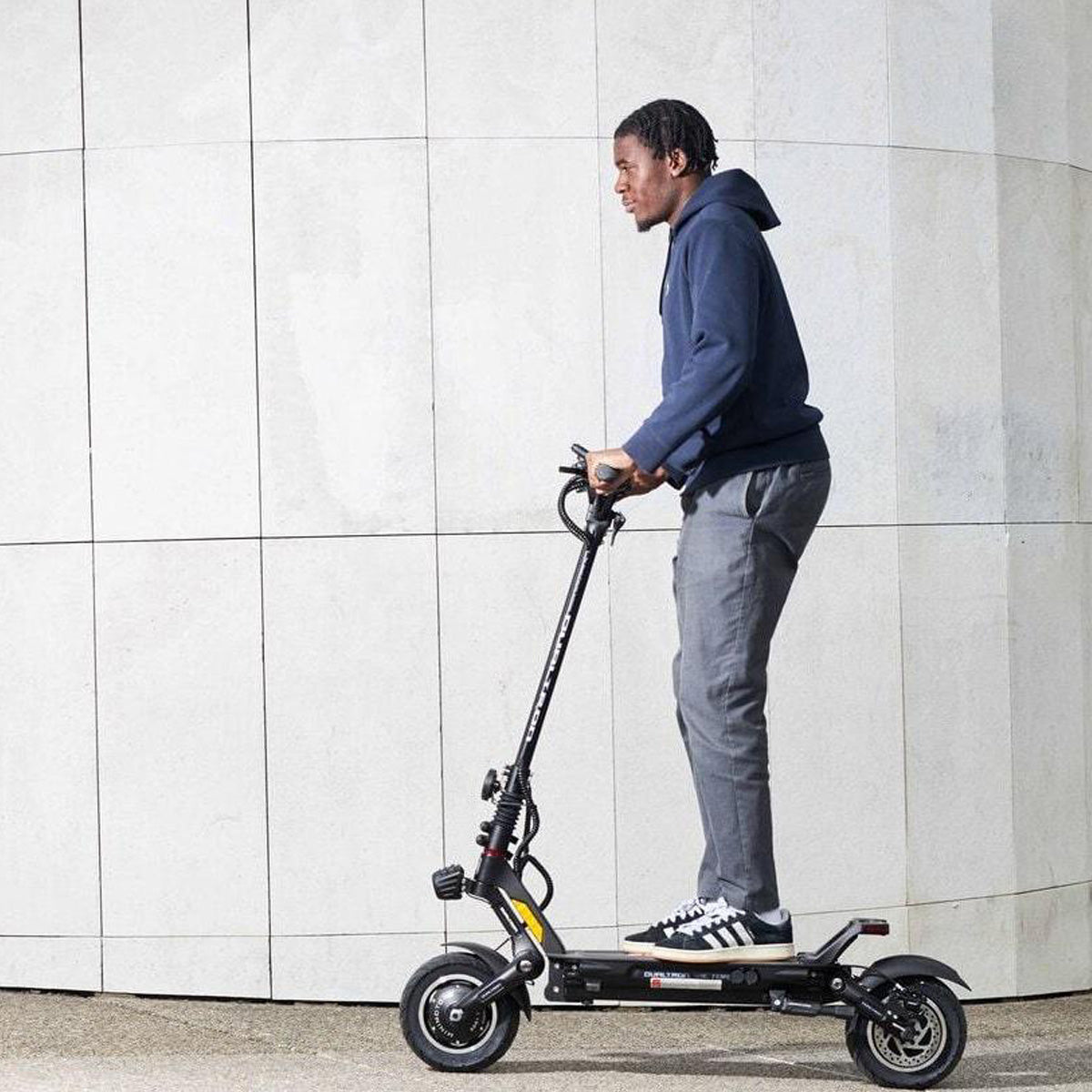 Dualtron Victor Luxury+ electric scooter with enhanced speed and range, designed for taller riders.