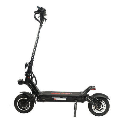 Dualtron Victor Luxury+ electric scooter with enhanced speed and comfort features, side view.