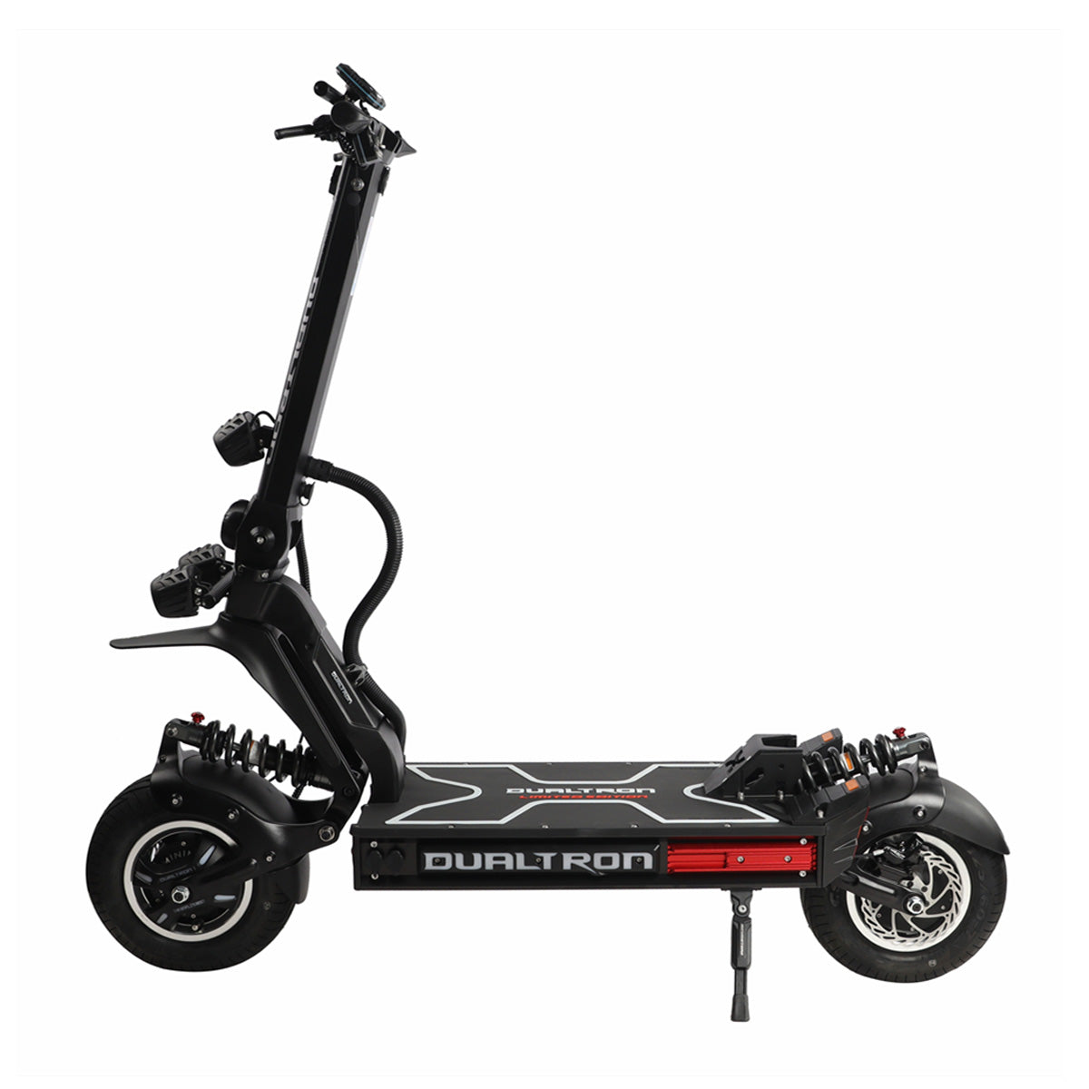 Dualtron X Limited electric scooter side view showcasing advanced design and features.